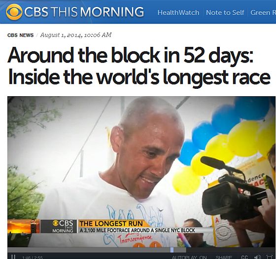 Around the block in 52 days – CBS reports on the 3100 mile race in N.Y.